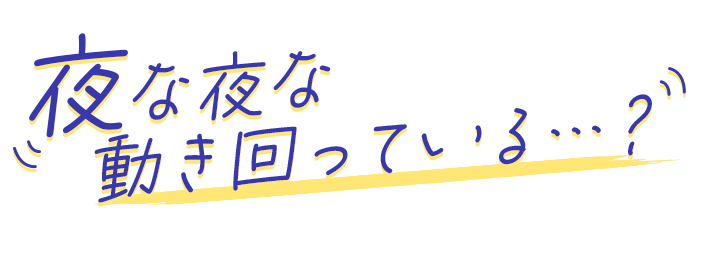 夜な夜な動き回っている・・・？