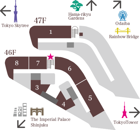 sky restaurants map