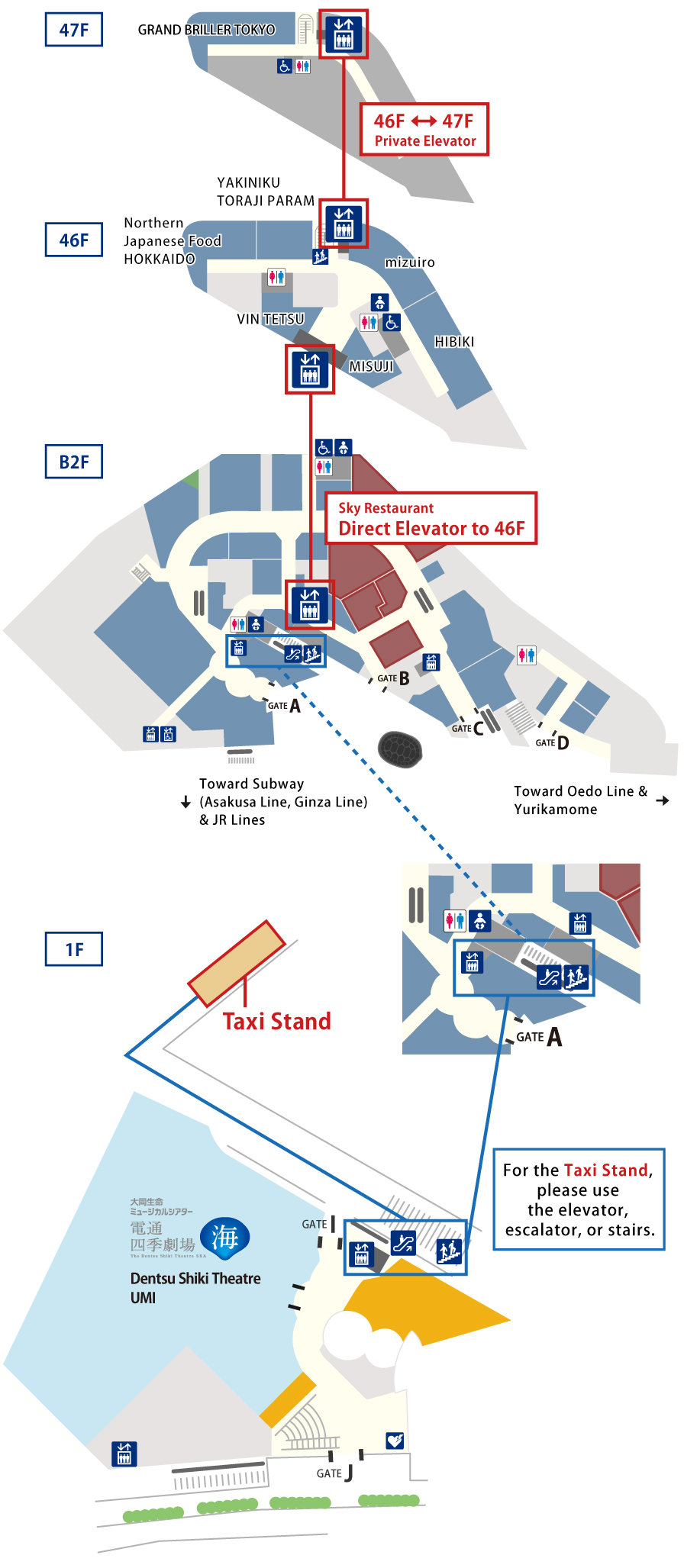 SKY RESTAURANT MAP
