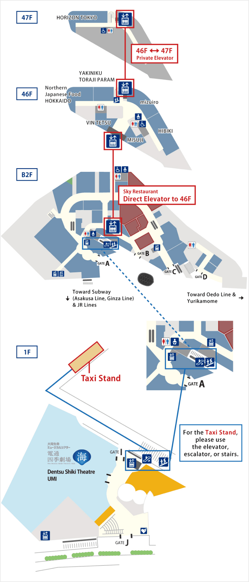 SKY RESTAURANT MAP